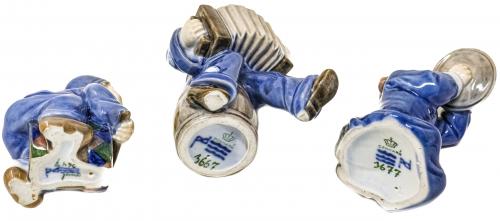 TRES FIGURITAS EN PORCELANA "ROYAL COPENHAGEN" 