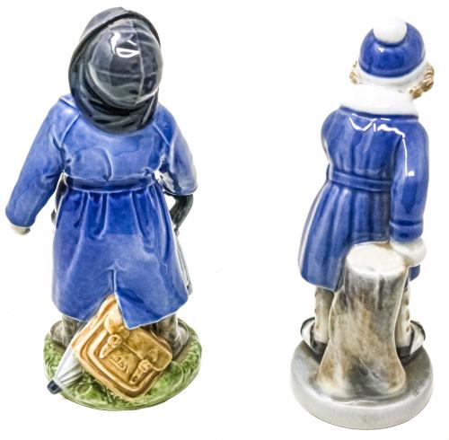 DOS FIGURAS EN PORCELANA "ROYAL COPENHAGEN"