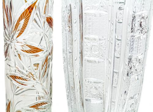 DOS JARRONES DE CRISTAL DEL SEGUNDO TERCIO DE SIGLO XX