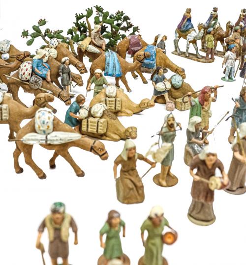 GRAN CONJUNTO DE FIGURAS DE PESEBRE DEL PRIMER TERCIO S.XX