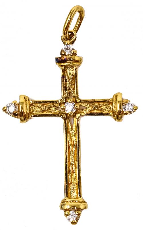 CRUZ COLGANTE CON CIRCONITAS