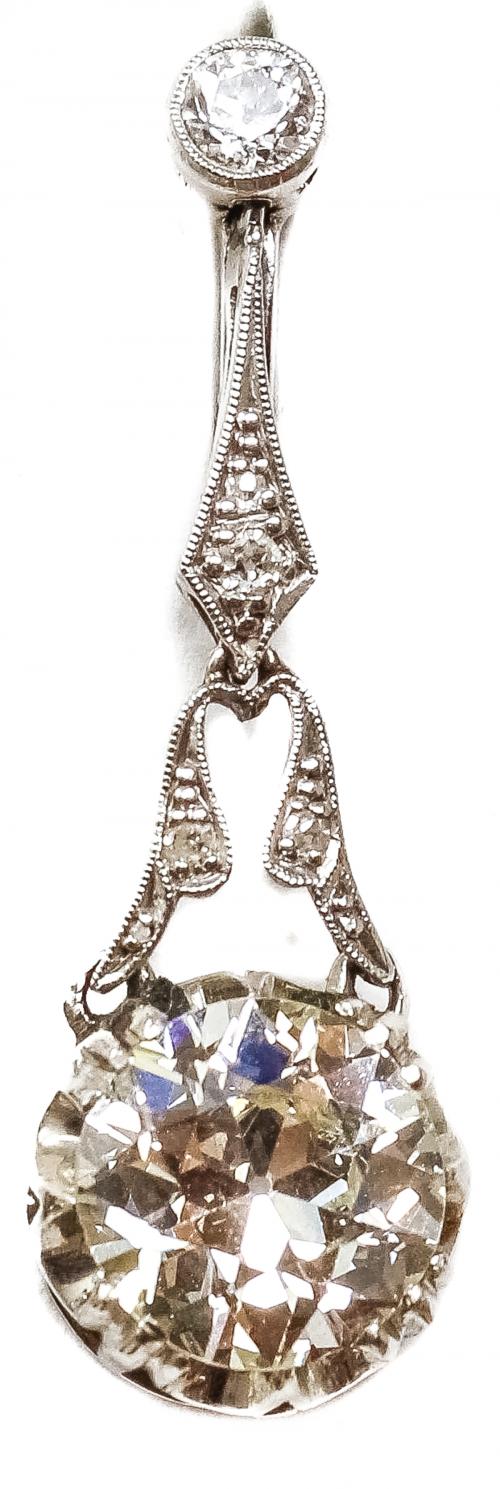 PENDIENTES CON DIAMANTES DE PPS. DEL S.XX