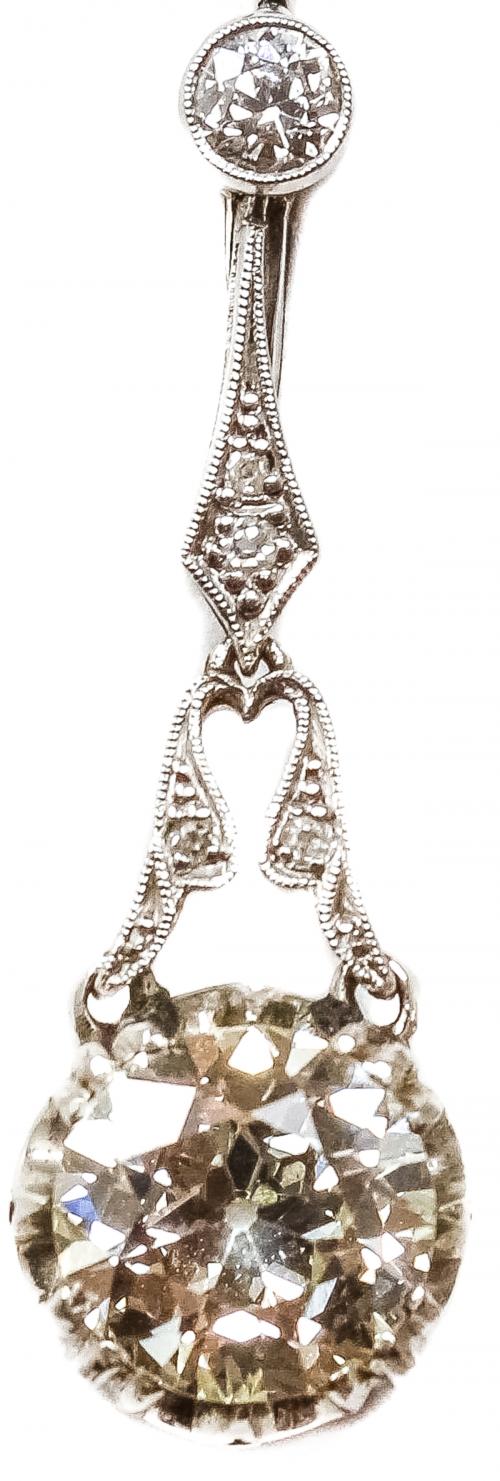 PENDIENTES CON DIAMANTES DE PPS. DEL S.XX