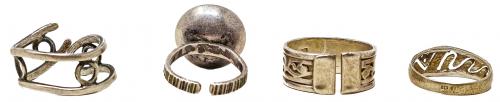 CUATRO ANILLOS DE PLATA
