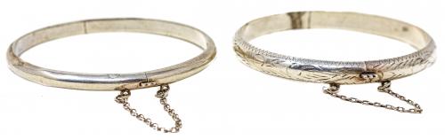 DOS PULSERAS ESCLAVAS DE PLATA