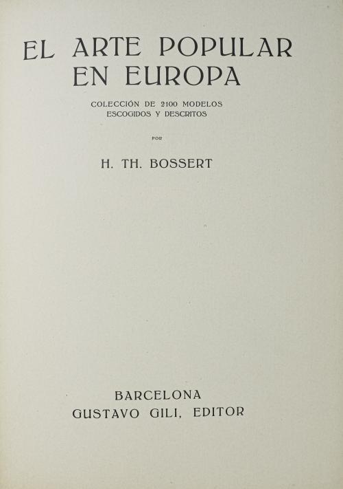 "EL ARTE POPULAR EN EUROPA"