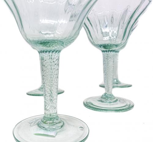 SEIS COPAS DE CAVA CRISTAL SOPLADO