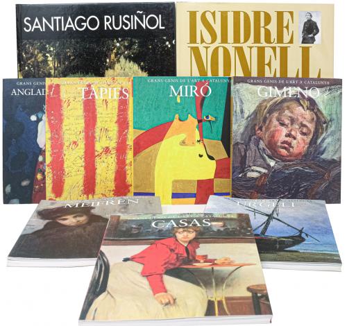 NUEVE LIBROS SOBRE PINTORES CATALANES