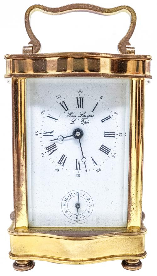 RELOJ FRANCÉS DE VIAJE "L'EPÉE" SEGUNDA MITAD DEL S.XX
