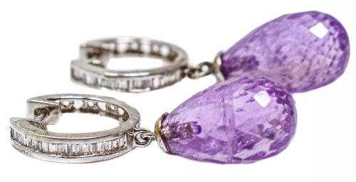 PENDIENTES ARGOLLAS CON DIAMANTES