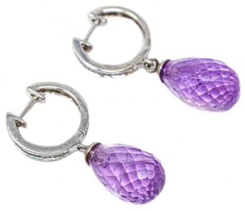 PENDIENTES ARGOLLAS CON DIAMANTES