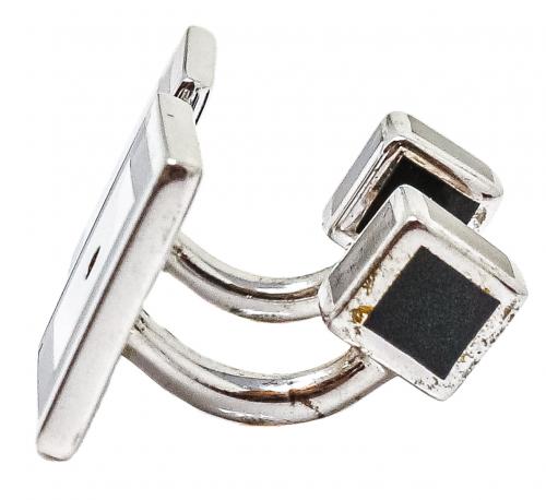 GEMELOS DE PLATA Y ESMALTES