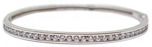 PULSERA ESCLAVA DE PLATA Y CIRCONITAS