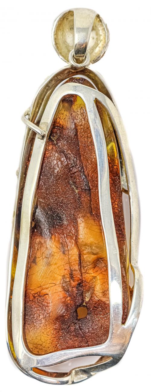COLGANTE DE ÁMBAR Y PLATA