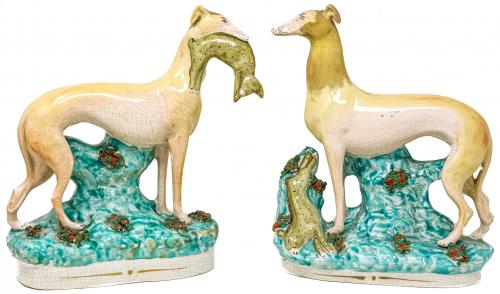 PAREJA DE "GALGOS" STAFFORD DE RPINCIPIOS DEL S.XX