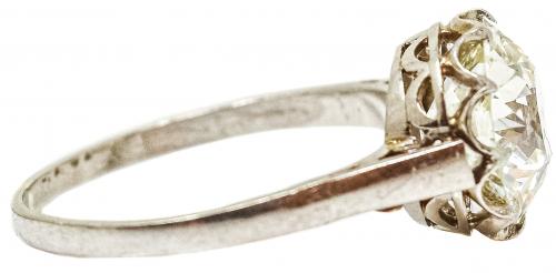 ANILLO SOLITARIO CON DIAMANTE DE PPS. DEL S.XX