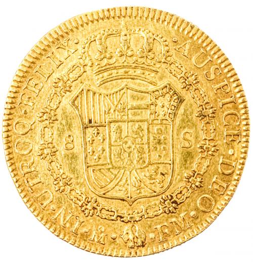 MONEDA DE ORO DE 8 ESCUDOS DE 1801