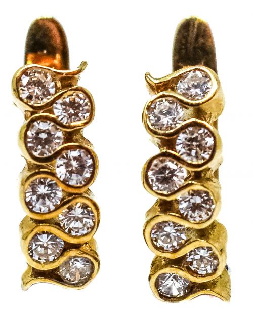 PENDIENTES EN ORO CON CIRCONITAS