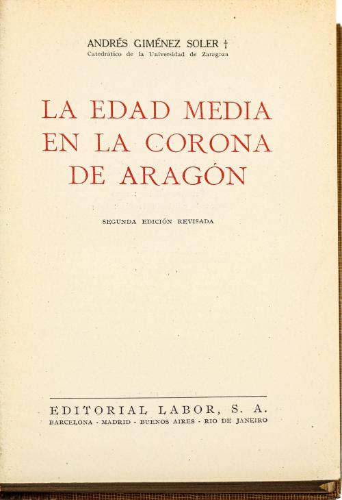 "LA EDAD MEDIA EN LA CORONA DE ARAGÓN"