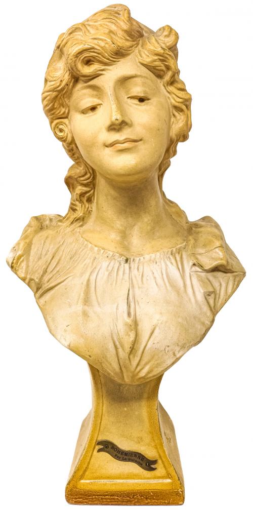 BUSTO EN TERRACOTA FRANCÉS DEL PRIMER TERCIO S.XX