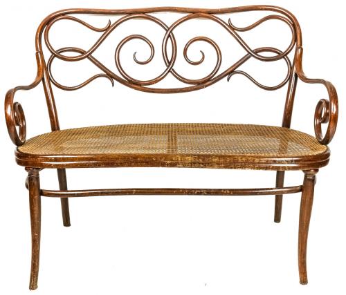 SOFÁ DE DOS PLAZAS "THONET" PRIMER CUARTO DEL S.XX