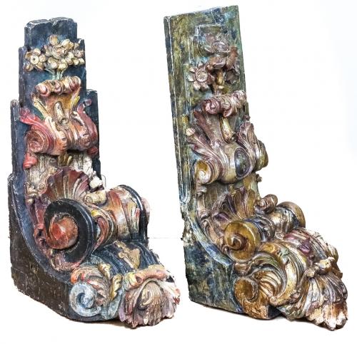 DOS FRAGMENTOS DE TALLA DEL SIGLO XVIII