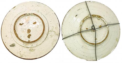 DOS PLATOS DE CERÁMICA CATALANA DEL S.XIX