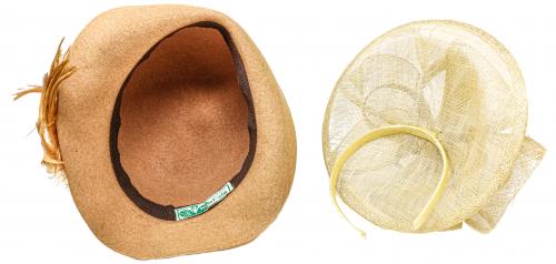 SOMBRERO Y TOCADO DE MEDIADOS DEL S.XX
