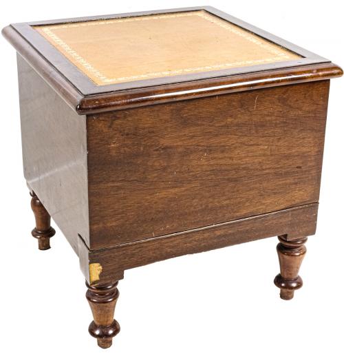 CAJA TABURETE INGLESA DEL ÚLTIMO CUARTO DE SIGLO XIX