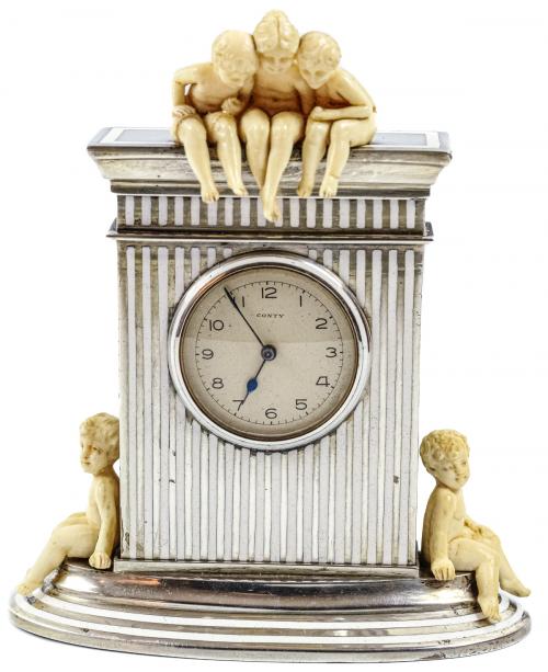 PEQUEÑO RELOJ DE SOBREMESA "CONTY" SEGUNDO CUARTO DEL S.XX