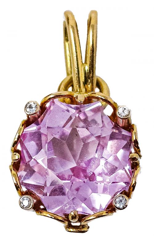 COLGANTE CON ROSA DE FRANCIA, CIRCA 1940