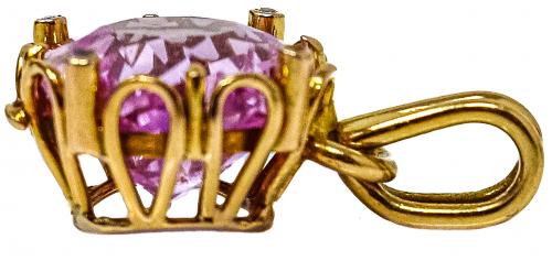 COLGANTE CON ROSA DE FRANCIA, CIRCA 1940