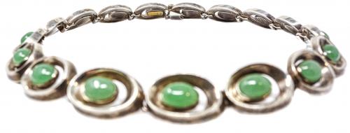 GARGANTILLA MEJICANA DE PLATA Y JADE