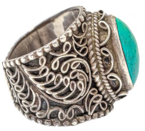 ANILLO DE PLATA CON TURQUENITA