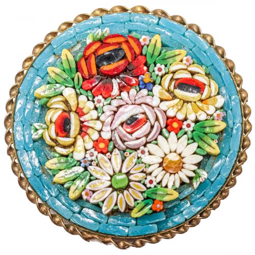 BROCHE MILEFIORE DE PPS. DEL S.XX