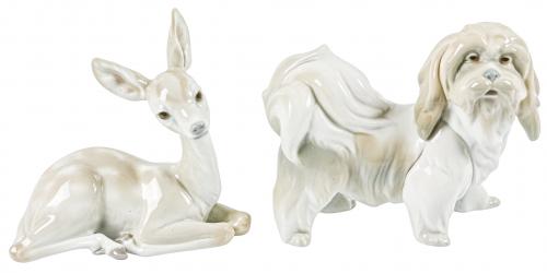 DOS FIGURAS EN PORCELANA DEL ÚLTIMO TERCIO S.XX