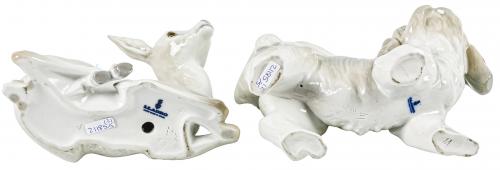 DOS FIGURAS EN PORCELANA DEL ÚLTIMO TERCIO S.XX