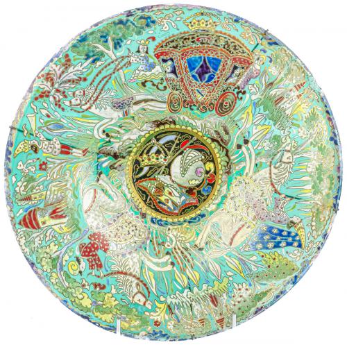 PLATO EN CRISTAL ESMALTADO CIRERA