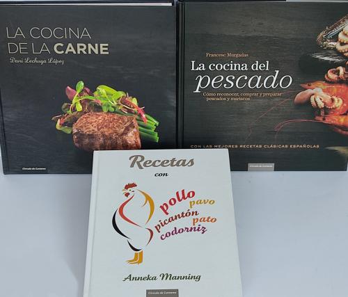 TRES LIBROS DE COCINA
