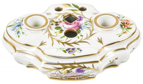 ESCRIBANÍA EN PORCELANA DE MEDIADOS DEL S.XX