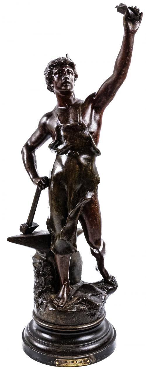 FIGURA FRANCESA EN CALAMINA DE FINALES DEL S.XIX