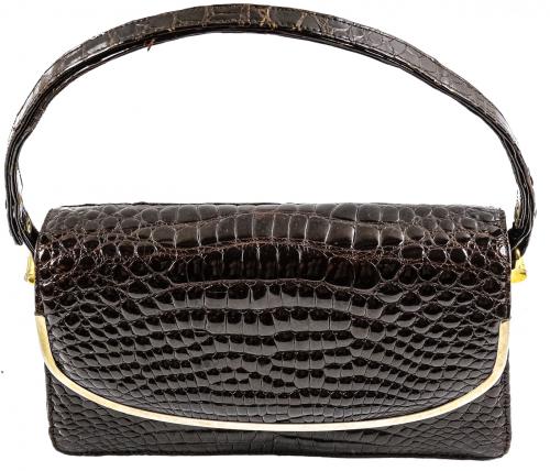 BOLSO EN PIEL DE COCODRILO DE LOS AÑOS 70