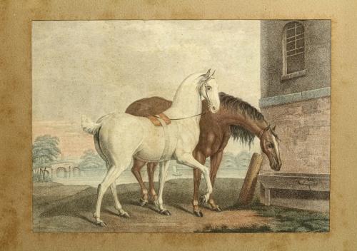 PAREJA DE MARCOS CON LITOGRAFÍAS DE FINALES DEL S.XIX