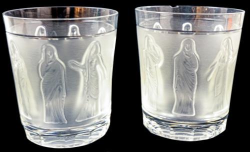 CINCO  VASOS EN CRISTAL LAILIQUE