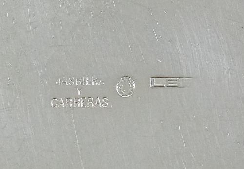 PAREJA DE CENTRITOS Y PLATITO EN PLATA