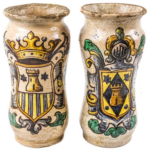 PAREJA DE TARROS DE FARMACIA DE TALAVERA DE LA REINA