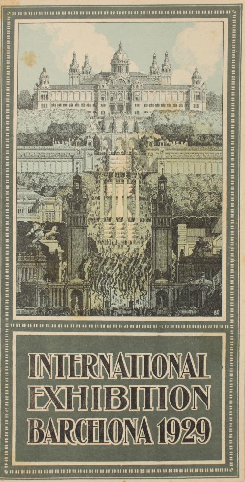 FOLLETO TRIPTICO EXPOSICION INTERNACIONAL BARCELONA 1929