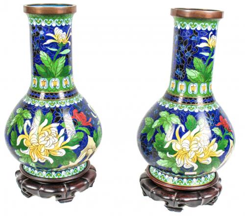 PAREJA DE JARRONES ORIENTALES
