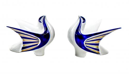 DOS PALOMAS EN PORCELANA SARGADELOS