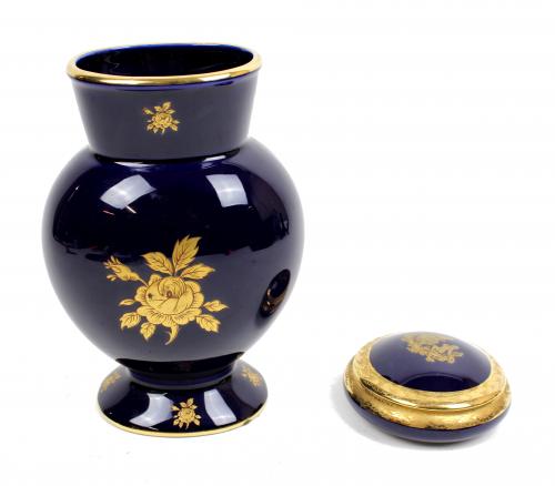 JARRON Y CAJITIA EN PORCELANA DE LIMOGES